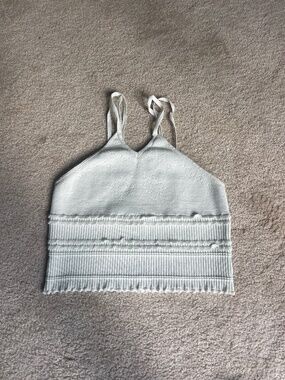 Knit pale blue Tank top by Anthropologie medium